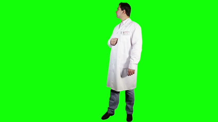 Young Doctor Scientist Full Body Greenscreen Footage Was Shot Against ...