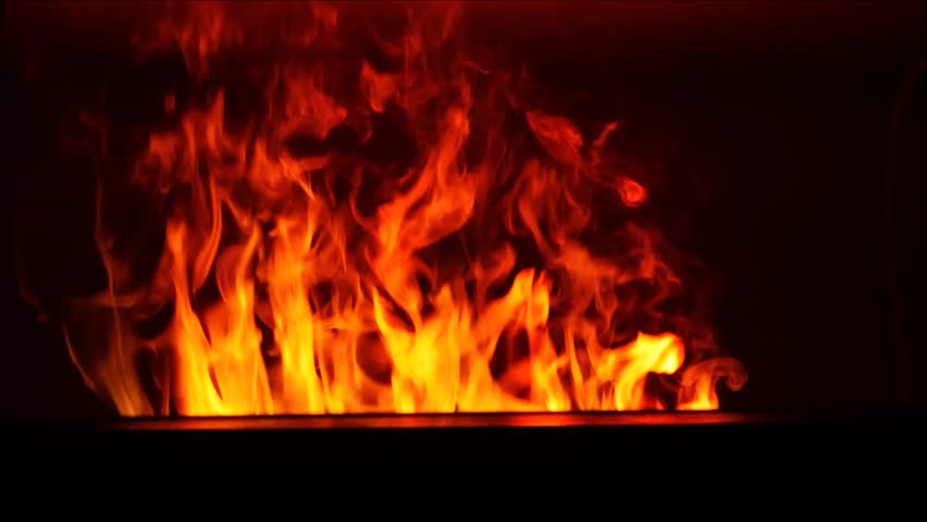 Closeup Of Fake Fire Using Stock Footage Video 100 Royalty