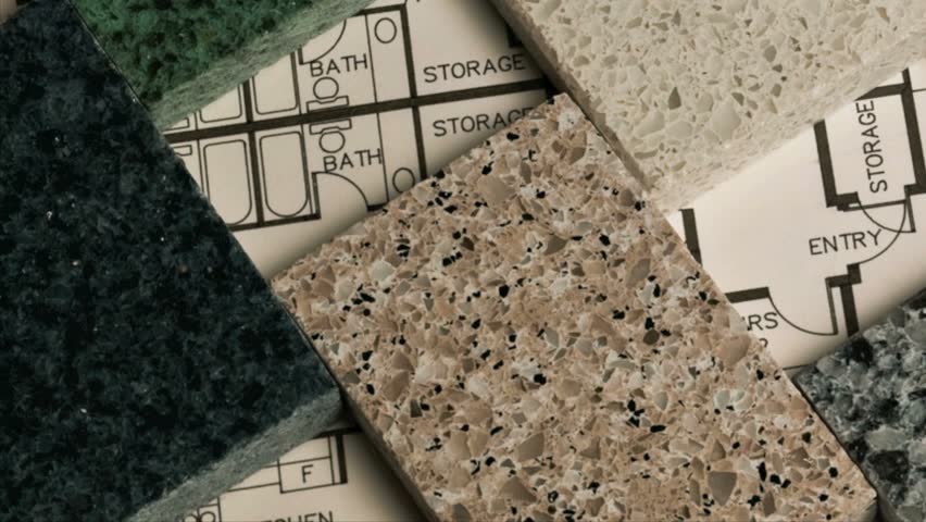 Selection Of Granite Stone Counter Stock Footage Video 100