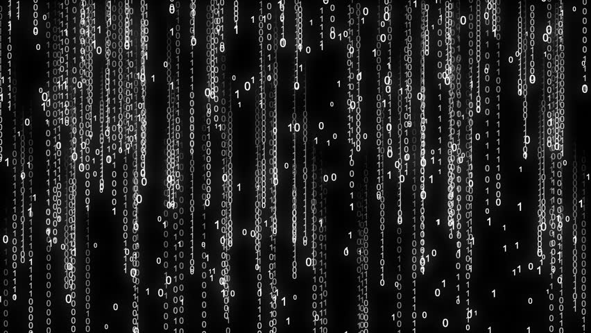 Binary Rain. Abstract Backdrop Background. Stock Footage ...