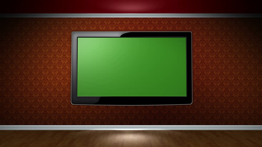 Widescreen HDTV With Green Screen. Home Stock Footage Video 21629734 ...