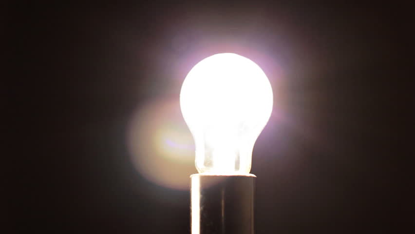 Hd00 15real Light Bulb Turning On Flickering And Off Real Light Bulb Turning On Flickering And Off