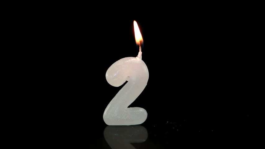 Seventh Birthday Candle On Black Background Stock Footage Video 3502328