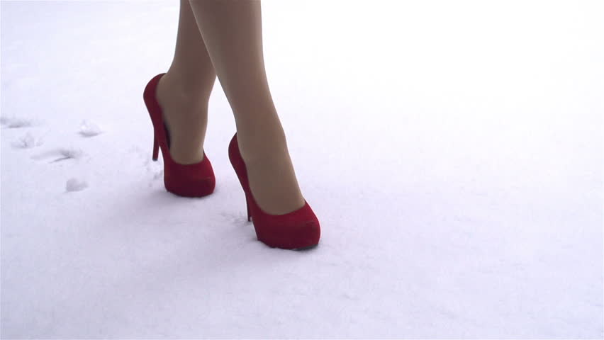 Image result for high heels in snow