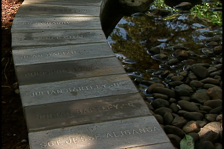Nairobi Kenya Circa December Stock Footage 100 Royalty Nairobi Kenya Circa December 1998 Stone Path In Garden Stones Engraved With The Names Of People Killed Embassy Ing