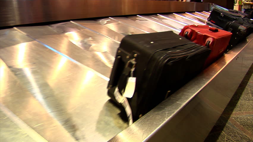 Baggage Carousel At The Airport. Baggage Claim Stock Footage Video ...