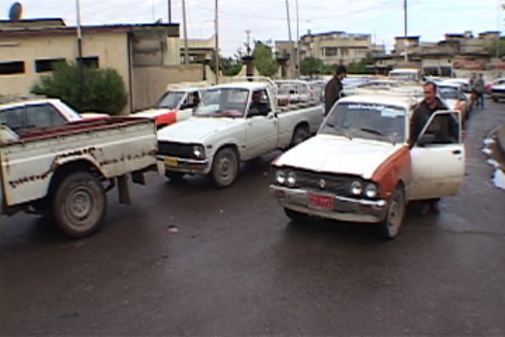 Basra, Iraq, October 2014: A Back Seat Shot Of A Driver Driving His Car ...