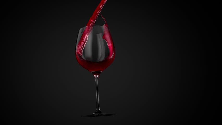 Red Wine Poured Into Glass Stock Footage Video 100 Royalty