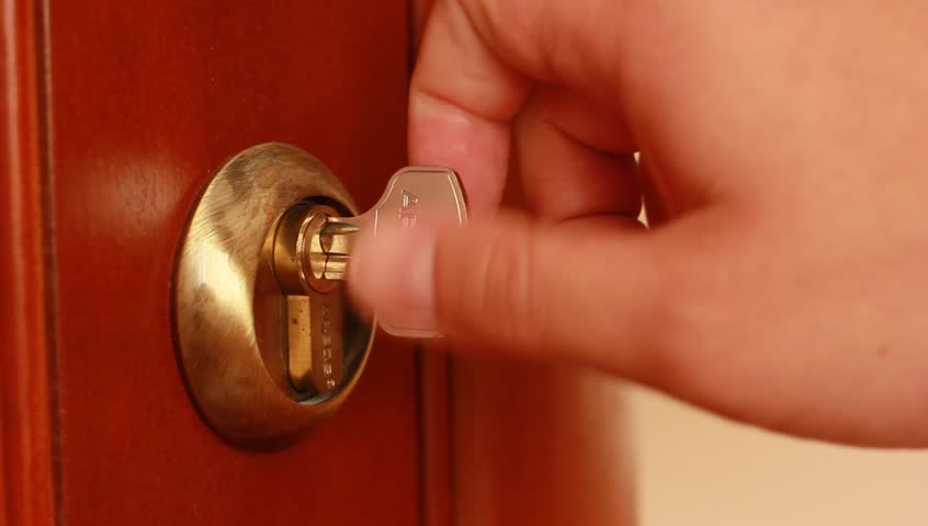 Key Unlock Open Door. Key Stock Footage Video (100% Royalty-free How To Unlock A Door With Key