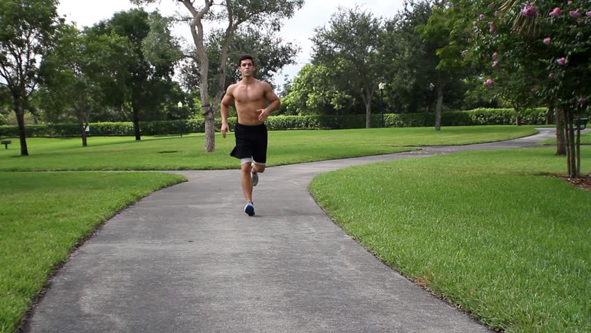 running with no shirt