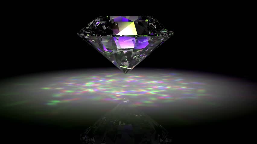 Diamond Rotating Against Abstract Background,seamless Loop Stock ...