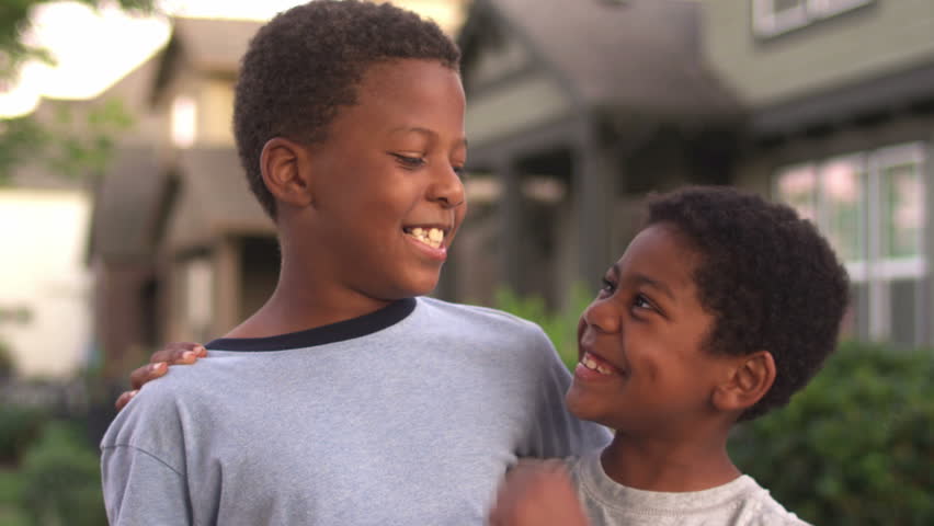 Cute African American Little Boys Stok Video 100 Telifsiz