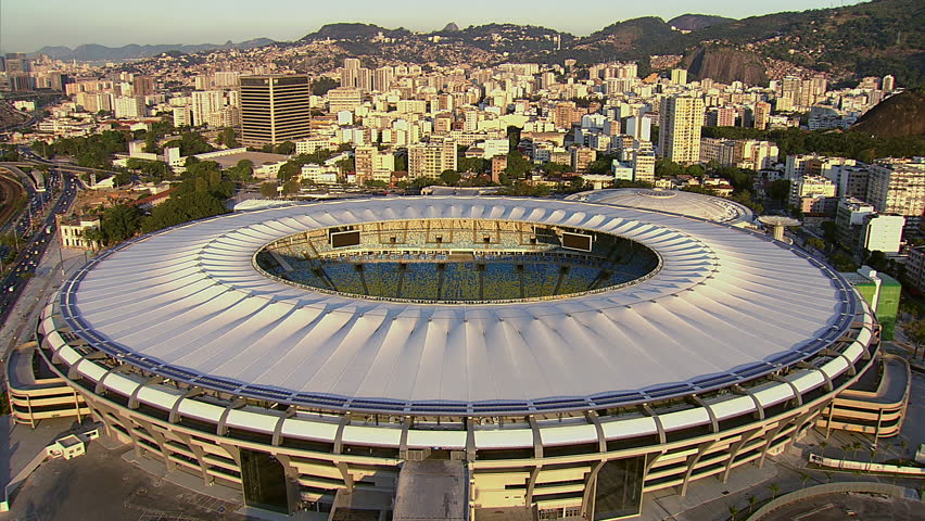 Aerial View Of Maracana Stadium, Rio De Janeiro, Brazil Stock Footage ...