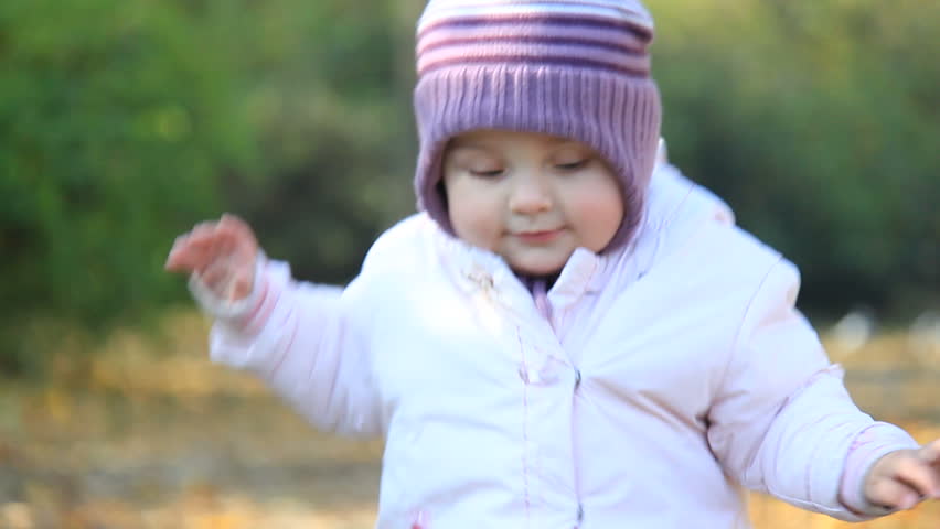 Cute Baby Walks In Park Stock Footage Video 100 Royalty Free