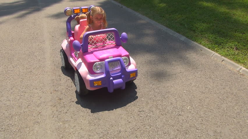 driving a toy car