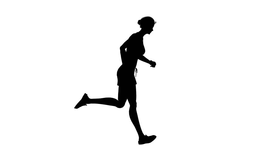 Animated Silhouette Loop Of A Man Running On A White Background Stock Footage Video 4972517 ...