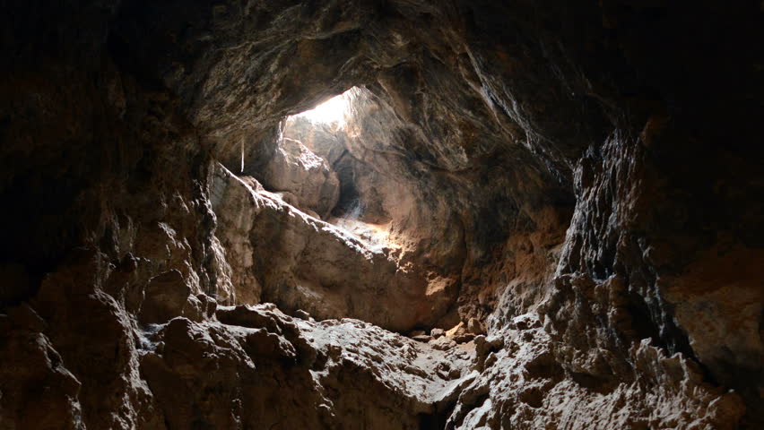 Light Rays Shine Inside Of Lava Tube Cave - 4K, UHD, Ultra HD ...