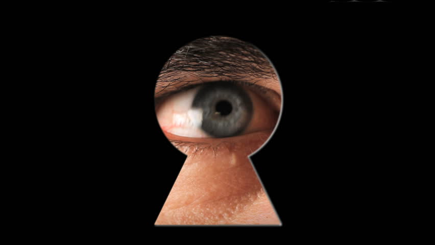 Image result for eye looking thru keyhole