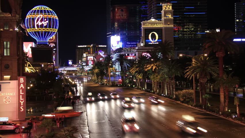 LAS VEGAS, USA - MAY 2016: Night Time Las Vegas City Famous Strip ...