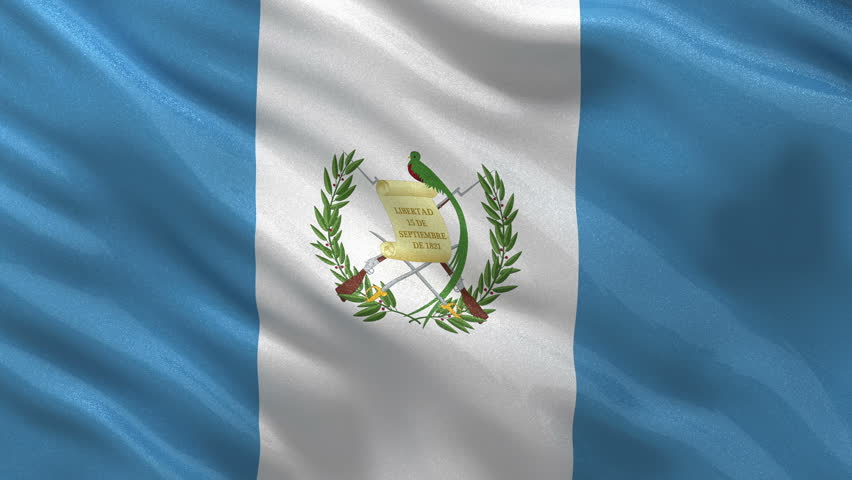 Photo Realistic Slow Motion 4KHD Flag Of The Guatemala Waving In The ...