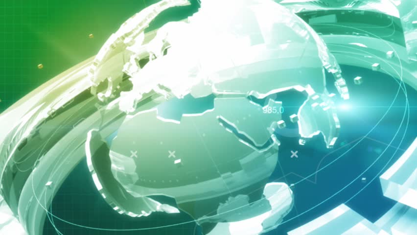 Stock Video Of Globe Background For News Programme Stock Video Of Globe Background For News Programme