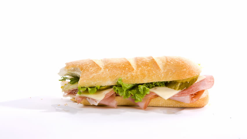Tall Sandwich With Ham, Chicken, Cheese And Tomato Stock Footage Video 5100749  Shutterstock