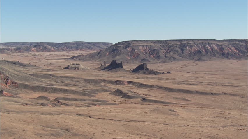 Desert Mountain Barren. View of Stock Footage Video (100% ...