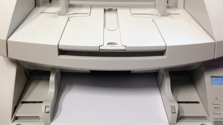 Automatic Scanner With Feeder Scanning Stock Footage Video 100