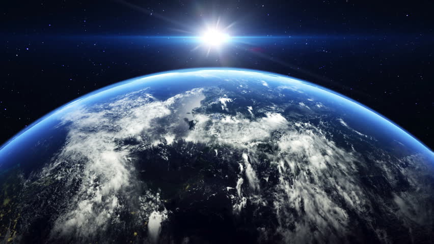 Sunrise Over The Earth Seen From Space. Stock Footage Video 3812429 ...