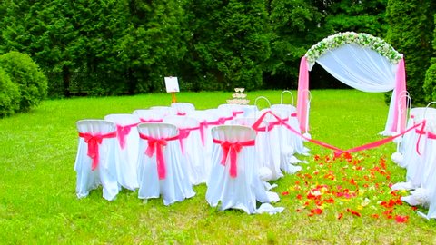 Wedding Set Up In Garden Stock Footage Video 100 Royalty Free