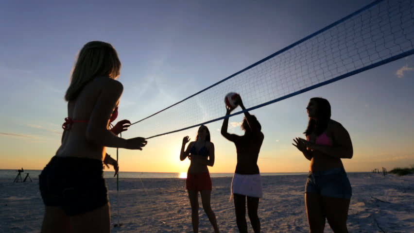 Image result for playing volleyball with friends on the beach