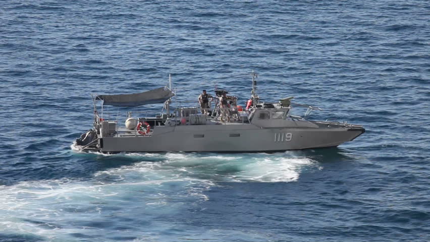 Mexican Navy Patrol Boat Close High Speed Escort A Cruise Ship Out Of ...