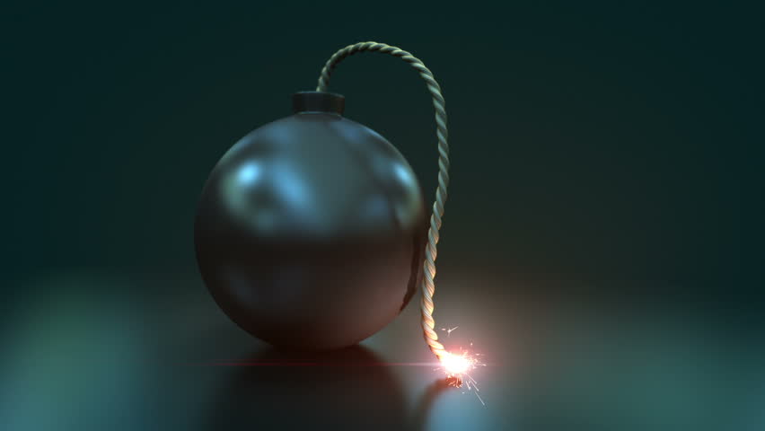 Bomb Countdown. 10 Seconds Of Bomb Animation On White Background. Stock ...