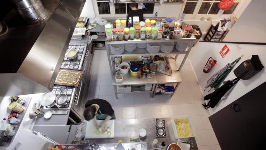 Restaurant Kitchen Video chef preparing sandwich in the restaurant. hd 1080i stock footage Restaurant Kitchen Video chef preparing sandwich in the restaurant. hd 1080i stock footage