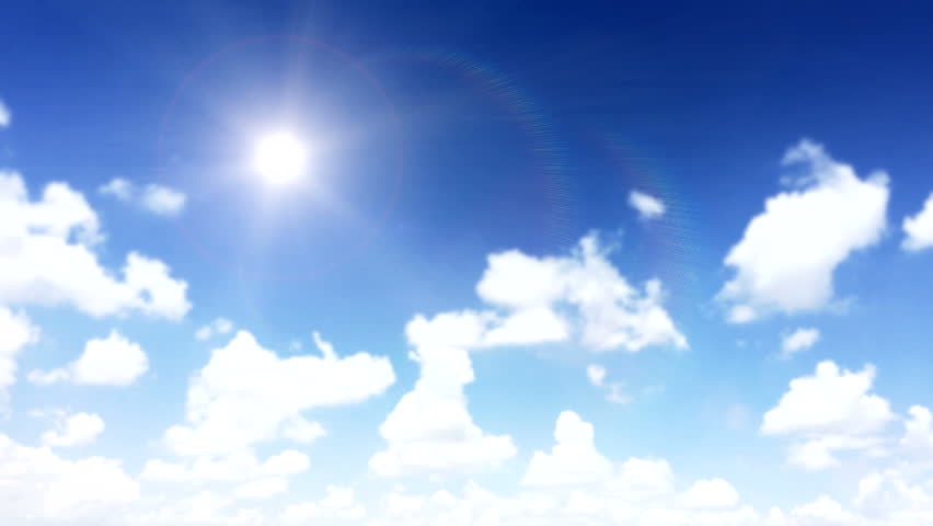 Sunny Sky with Clouds Background Stock Footage Video (100% Royalty-free ...