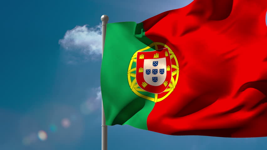 Portugal National Flag Waving On Stock Footage Video 100 Royalty Free 6567896 Shutterstock