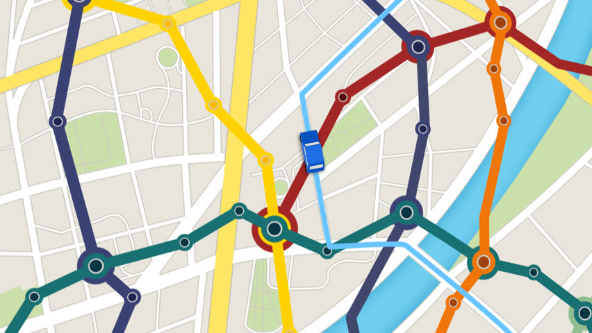 Elevated View of Car Moving Stock Footage Video (100% Royalty-free