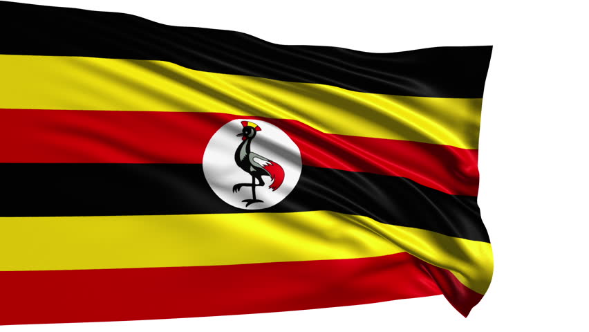 Uganda Flag With Transparent Background Stock Footage Video 19692103 ...