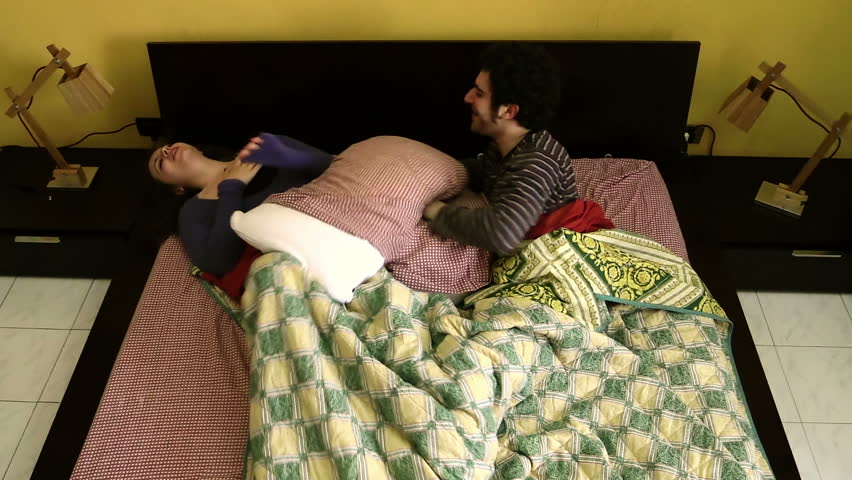 Cohabiting Having Pillows Fight On Stock Footage Video 100