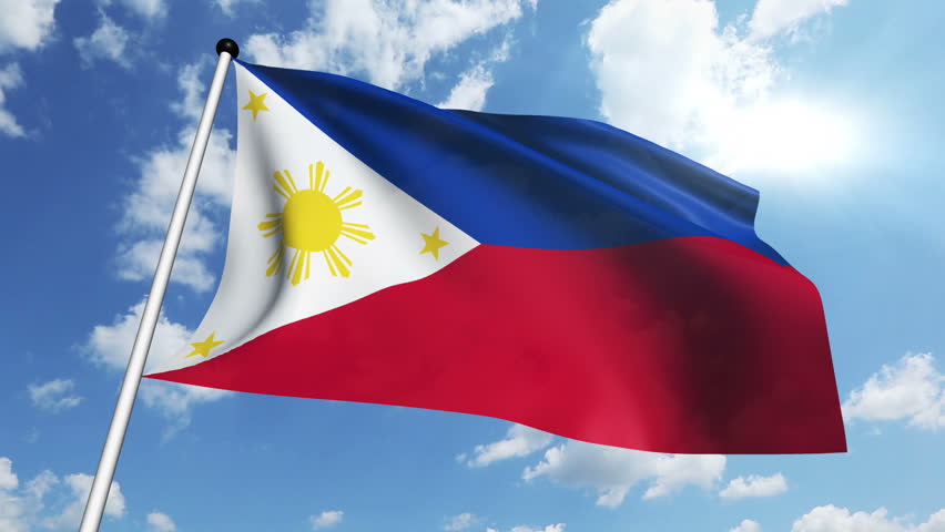 Stock video of flag of the philippines with fabric ...