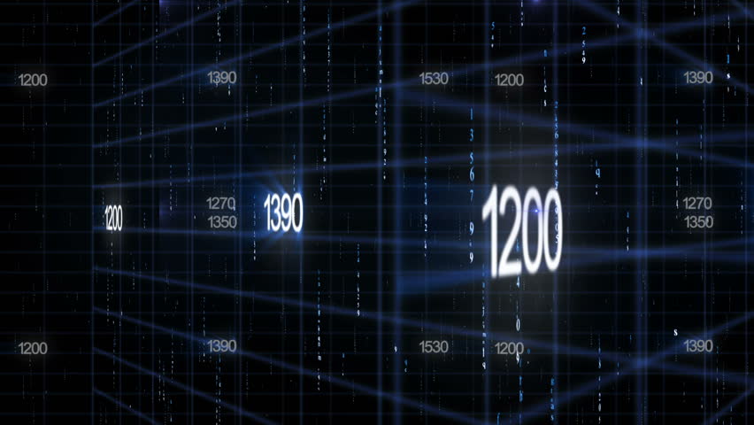 Line Together with Digital Numbers Stock Footage Video (100% Royalty ...