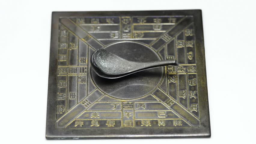 Antique Chinese Spoon Compass Stock Footage Video (100% Royalty-free