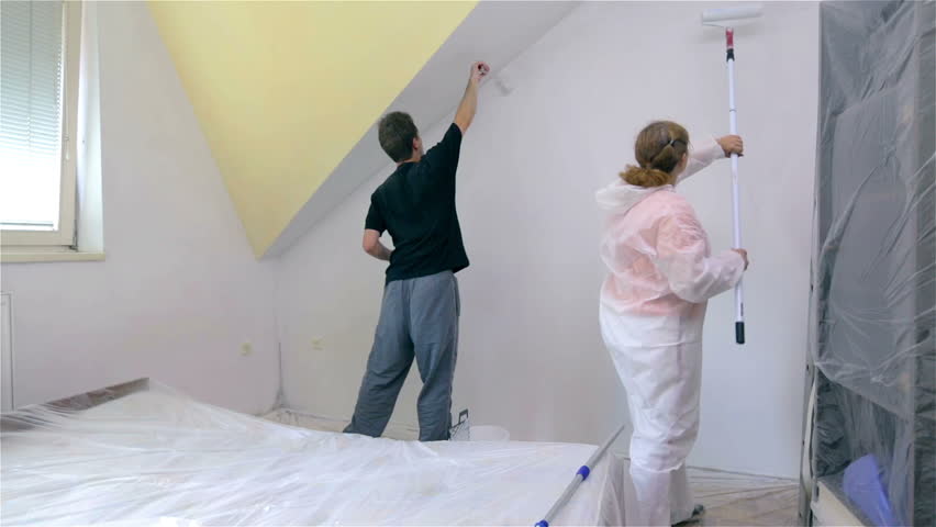 Painting New Room Man Stock Footage Video 100 Royalty Free Browse Video Categories