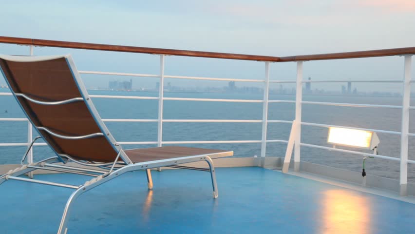 Deck Chair On Moving Cruise Stock Footage Video 100 Royalty Free 858586 Shutterstock