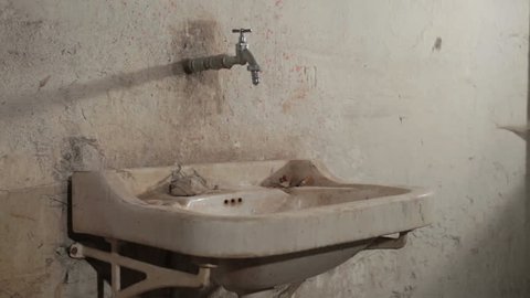 480px x 270px - Dirty clogged sink. water dripping from the tap. symbol for: poor, poverty,  misery, unhygienic, unclean, infection, isolated, danger, escape, exit,  help, helpless, prison, scary, spooky, creepy, place