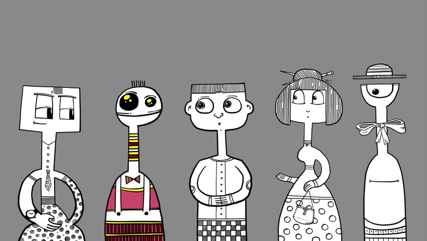 Animation Funny Characters Funny Faces Smile Happy Urban Black And