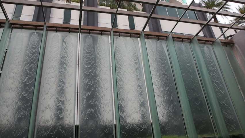 View of Falling Water Wall Stock Footage Video (100% ...