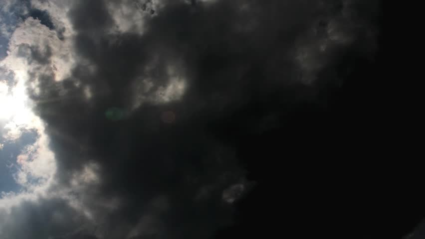 Time-lapse Storm Clouds In Dark And Deep Blue Sky. Full HD, 1080p ...
