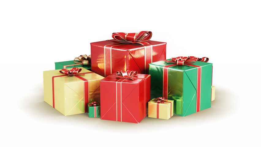 colorful christmas gifts 3d animation of 6 different colorful christmas gifts 3d animation of 6 different