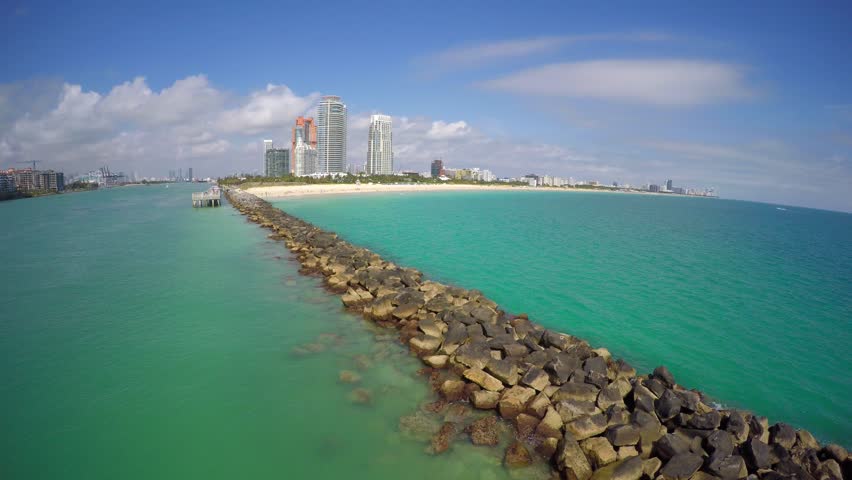 4k Aerial Video Miami Beach Rock Jetty And Pier At South Stock 4k Aerial Video Miami Beach Rock Jetty And Pier At South Stock Footage 9289166 Shutterstock